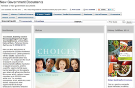 The Science/Health section of New Government Documents.
