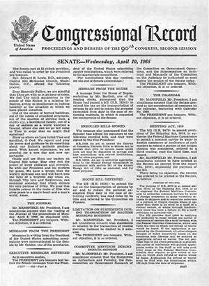 Bound Congressional Record
