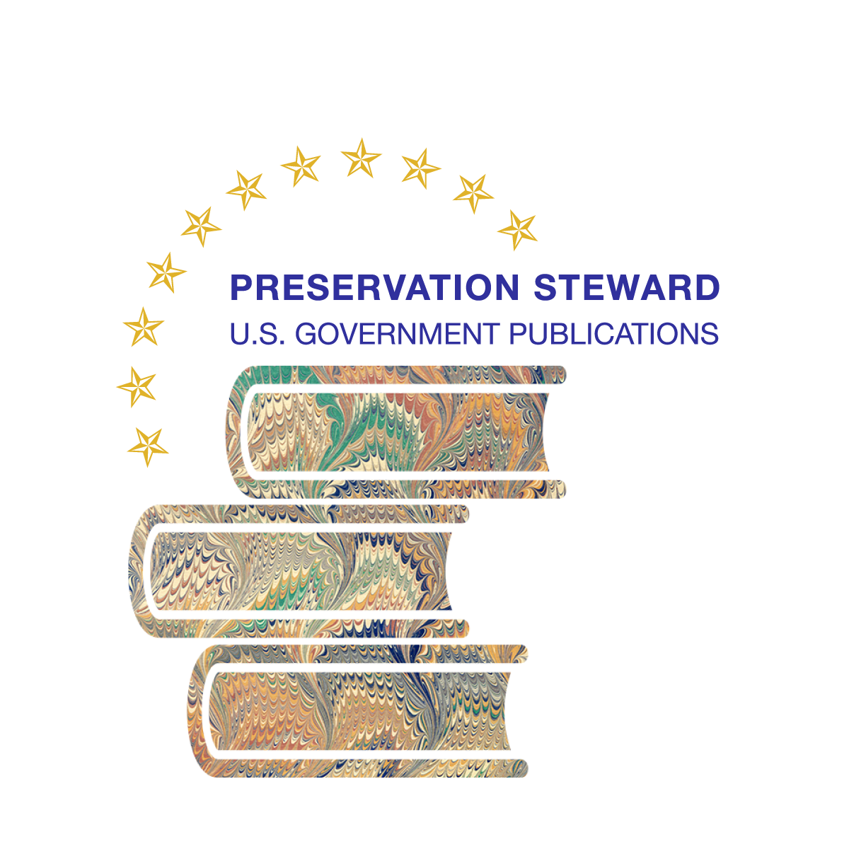 fdlp preservation steward book stack logo 1200x1200px