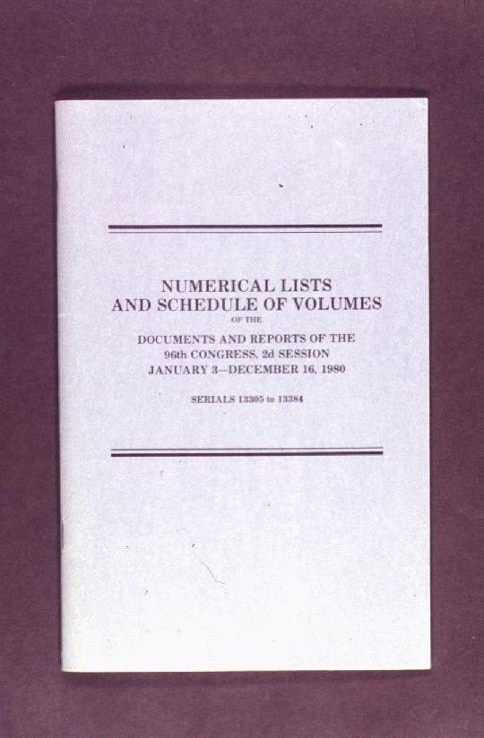 Last issue of Numerical list