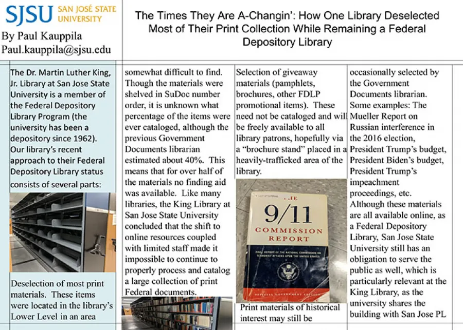  The Times They Are A-Changin’: How One Library Deselected Most of Their Print Collection While Remaining a Federal Depository Library