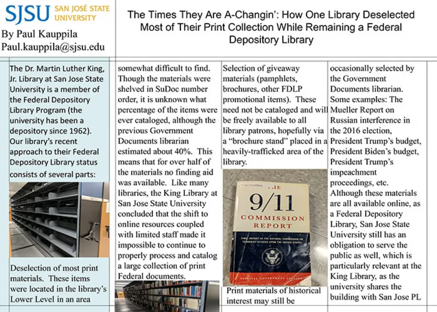 The Times They Are A-Changin’: How One Library Deselected Most of Their Print Collection While Remaining a Federal Depository Library