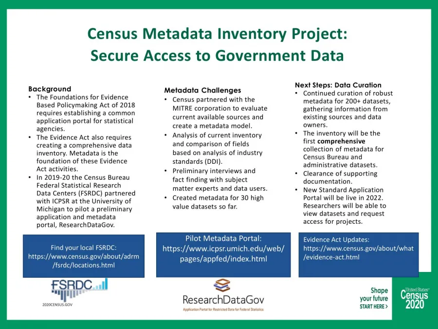 Census Metadata Inventory Project: Secure Access to Government Data