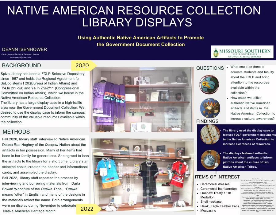 Native American Resource Collection Library Displays: Using Authentic Native American Artifacts to Promote the Government Document Collection