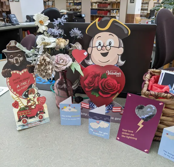 The New Mexico State Library, The New Mexico State Library has a selection of Valentines from Federal agencies so Ben can share the love.